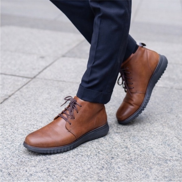 Cole Haan Grand Brown Leather Chukka Boots with Brown Sole 9M main image 6